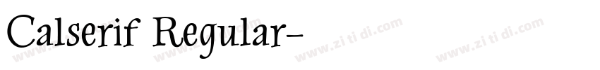 Calserif Regular字体转换